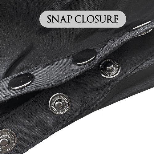 Betty Dain Shimmer Cutting/Styling Cape, Lightweight Iridescent Nylon, Snaps Adjust Up To 22 inch Neck Closure, Water Resistant, 54 Inches Wide x 62 Inches long x 22 Inches back, Black