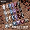 SUPWEE Reflective Glitter Cat Eye Gel Polish Sparkle Shiny Nail Polish Gel 6 Colors Magnetic Gel Nail Polish with Magnecti Stick Varnish Soak Off UV Gel