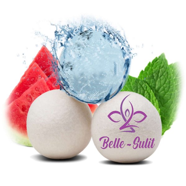 Belle-Sulit Watermelon Mint Essential Oil Bath Bombs - 3 Pack of Luxurious Aromatherapy Fizzies for Relaxation and Nourishment - Moisturizing, Soothing, Scented, Colorful