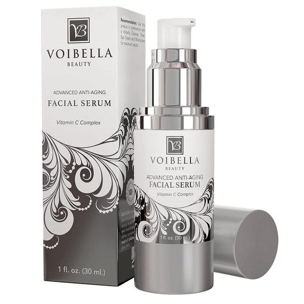 Natural Anti-Aging Facial Serum Vitamin C Complex - Anti-Wrinkle Face Serum Effects For Women & Men by Ultra Hydrating Skin Pores for Smoothing, Firming & Tightening - Great After Spa Treatment