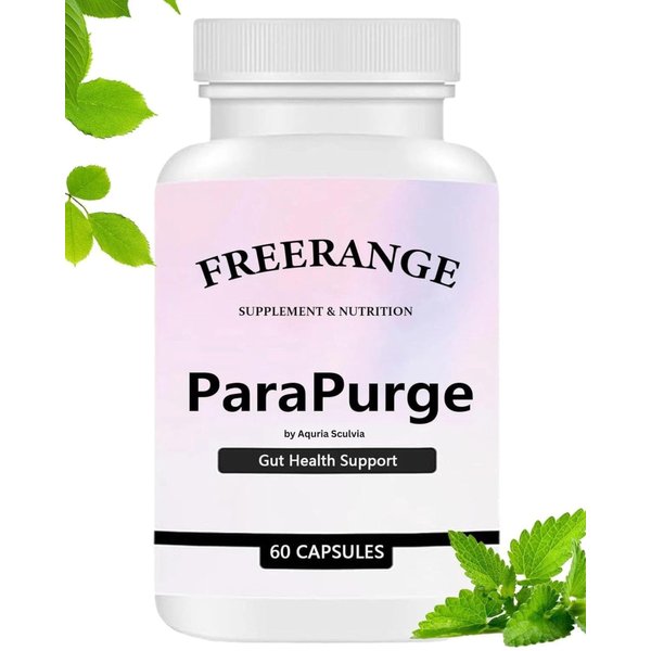 Aquria Sculvia ParaPurge Plus Gut Cleanse (1Pack), ParaPurge Gut Cleanse & Colon Support Supplement | Herbal Cleanse Capsules for Digestive Balance | Non-GMO Formula for Women & Men | 60 Capsules