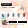 Lash Clusters, 72 Pcs Individual Cluster Lashes DIY Lash Extension 10-16mm Eyelash Clusters Volume Wispy Lashes Super Thin Band Reusable Soft & Comfortable（T05-72-D-10-16MIX）