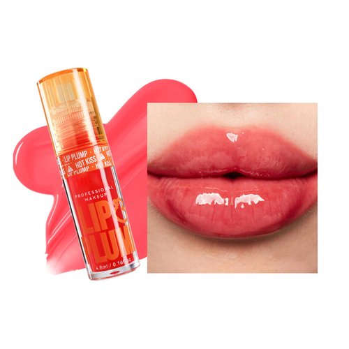 DLZZRS Lip Plumping Gloss Moisturizing Lip Balm, Hydrating Plumping Lip Oil Lifter Gloss, HOT KISS, Hydrates & Soothes High Shine Non-Sticky Lip Gloss Lip Filler Plumper Volumizes Honey Lip Gloss(03#)