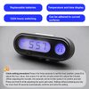Dickno 2 in 1 Car Digital Thermometer Clock, Mini Electronic Luminous Auto Dashboard Temperature Clock, Universal Vehicle LCD Backlight Portable Tiny Digital Dashboard Clock