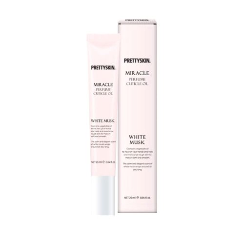 PS.PRETTYSKIN Miracle Perfume Cuticle Oil for Nail Care 0.84fl.oz.(25ml) with Artemisia Vulgaris oil | Non-Sticky Oil Texture | Nourish, Moisturizing | White Musk Scent