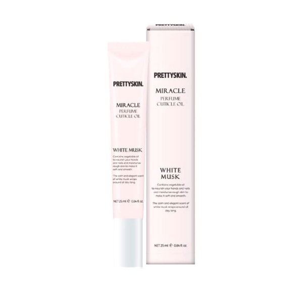 PS.PRETTYSKIN Miracle Perfume Cuticle Oil for Nail Care 0.84fl.oz.(25ml) with Artemisia Vulgaris oil | Non-Sticky Oil Texture | Nourish, Moisturizing | White Musk Scent