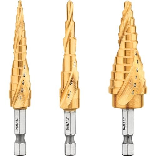 DEWALT Drill Bit Set, 3 Piece, Titanium Nitride Coated, Longer Life and Better Chip Removal (DWA1790IR)
