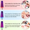 3 Pieces Nail Carbide 5 in 1 Bit, Nail Drill Bits Set-2 Way Rotate Use for both Left to Right Handed, 3/32 Inch Shank Size Drill Machine for Fast Remove Acrylic or Hard Gel (Purple)