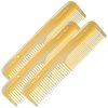 Giorgio G33 FineTooth and WideTooth Pocket Comb - Handmade Hair Styling and Grooming Comb for Men and Women, Beard, Mustache, and Barber Use, Saw Cut and Polished Travel Comb
