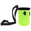AMC Climbing Chalk Bag with Embroidery/Front Pocket/Belt (Fluorescent Green, 6 inches x 4 inches)