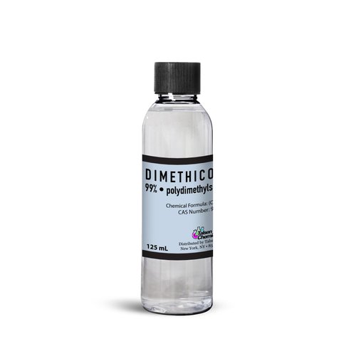 Talsen Chemicals Dimethicone Oil Pure (125 mL / 4.22 Fl Oz) DIY Pure Dimethicone Cosmetic Grade Skin Moisturizer and Head Lice Treatment, Liquid Silicone Oil