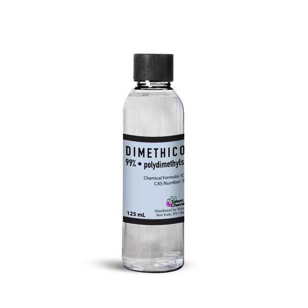 Talsen Chemicals Dimethicone Oil Pure (125 mL / 4.22 Fl Oz) DIY Pure Dimethicone Cosmetic Grade Skin Moisturizer and Head Lice Treatment, Liquid Silicone Oil