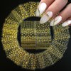 30 Sheets Gold Nail Art Stickers 3D Self-Adhesive Star Moon Nail Decals Holographic Heart Letter Snowflake Pattern Nail Supplies Gold Nail Art Design for Women Acrylic Nails Decoration Accessories