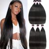 UNICE Hair 10A Malaysian Straight Human Hair 3 Bundles Unprocessed Virgin Human Hair Weave Extensions 12 14 16 inch
