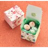 Hayley Cherie Floral Gift Treat Boxes with Ribbons & Lids (20 Pack) 350gsm Card, 4 x 4 x 3.2 Inches for Favors, Baby Showers, Christmas, Bridesmaids, Parties, Birthdays, Weddings