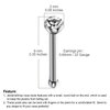 JEWELRIESHOP 40pcs Nose Studs Stainless Steel CZ Nose Rings Stud Piercing Jewelry Bone Studs for Women Men Hypoallergenic 22G (2mm, Multi Colors)