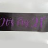 It’s My 21st Birthday Sash,21st Birthday Sash,Glitter Letter 21st Birthday Sash for Girls,Happy 21st Birthday Party Decorations,Black and Purple