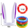 [ Score Ring ] 3 Pack Easter Inflatable Bunny Ring Toss Game Easter Rabbit Ears Ring Toss Party Games Inflatable Toys Gift for Kid Family School Party Favor Indoor Outdoor Toss Game (3 Set & 12 Rings)