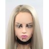 xiweiya Ombre Blonde Wigs with Light Brown Roots Glueless Side Part Long Straight Synthetic Blonde Lace Front Wig Heat Resistant Fiber Half Hand Tied for Daily Party Use 26inch