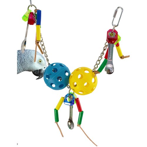 Bonka Bird Toys 1708 Chain Spoon Parrot Bird Toys Toys cage African Grey Cockatoo Macaw