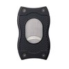 Colibri Premium SV-Cut 2 in 1 Cigar Cutter - Ergonomic Stainless Steel V-Cut and Straight Cut Style Spring-Loaded Blade, Ideal for up to 60+ Ring Gauge - Gift for Cigar Enthusiasts (Black)