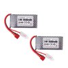Fytoo 2PCS 7.4V 2000mAh T-Type Plug Lithium Battery for 9200 9200E 9202E 9203E 9204E 9205E 9206E 2995 YC300 HM101 HB101 25-DJ02 9125 S920 S921 WLtoys RC Car Remote Control Boat Drone