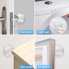 Door Knob Wall Shield, 6PCS Transparent Round Soft Rubber Guard Door Stopper Wall Protector Silencer, Stronger Self Adhesive Wall Door Handle Bumper (Small Round 1.57" 6PCS, Clear)