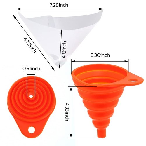 Nayciiy 100 Pack Paint Filter with 100 Micron Filter Tips Cone Paint Strainers with 1 Pcs Silicone Funnel Paper Paint Funnel Suitable for Car Paint, Furniture, Wood, Mechanical Paint (100, 100 Micron)