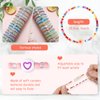Otuuz 48 Pcs Colorful Kids Friendship Bracelet Set Adjustable Beads Bracelets Cute Friendship Princess Pretend Play Bracelet Stretch Beaded Bracelet Preppy Bracelets Set for Girls Women (Cute)