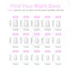 Modelones 30Pcs Press On Nails Medium, 15 Sizes Chrome Coffin Full Cover Nail Tips with Nail Tools Includes Nail Glue, Reusable Aurora Artificial Nails Fake Nails for Nail Art Kit, Moonlight White