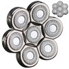 7 Blades Head Shaver Replacement Heads Electric Shaver Universal Replacement Blade Head Electric Razor for Men (7D Silvery)