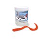 Fat Cow Fishing Jig Strips EEL Tail 3 1/2" x 3/8" - 40X Stronger Than Soft Baits - 10 Baits (Salmon Blaze)
