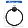 NearMoon Bath Towel Ring, Bathroom Hardware Accessories-Thicken Stainless Steel Hand Towel Holder for Bathroom, Modern Round Towel Hanger Wall Mounted (Matte Black, 1 Pack)