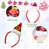 ZEYER Christmas Headband Cute Hat Toppers Headband Sequin Red Hat Christmas Hair Band Funny Christmas Accessories Costume Headwear Holiday Party Favors 1 PCS