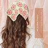 Acenail Headbands for Women Flower Crochet Bandanas Headband Strawberry Hair Bandana Tie Back Knit Head Scarf with Earrings Boho Head Wraps Fashion Hair Accessories for Women 2Pcs (Flower)