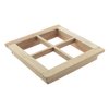 RLECS Wooden Dollhouse Square Window 2.75 x 2.75 Wood Color 4 Pane Window 1/12 Dollhouse Miniature Accessories