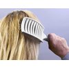 Zabolight Premium Vent Boar Bristle Hair Brush Vented Detangling Oversize Hair Brush for Thick Long Curly Hair, Curved Fast Blow Drying Brush for Women & Men (White)
