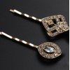 BABEYOND Vintage Hair Pins Clips for Women 1920s Crystal Rhinestone Feather Hair Pins Great Gatsby Hair Piece (A-Gold)