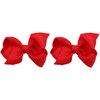 ZOONAI 3 Inch Baby Girl Hair Bows Boutique Hair Clip Teens Toddlers Hairpin Headwear - Set of 2 (Red)