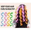 40PCS Hair Curlers Heatless Magic Hair Rollers Wave and Spiral Two Styles Formers(12inches) with 4PCS Styling Hooks Kit DIY Hair Curlers No Heat Damage for Most Hairstyles Short and Medium Hair