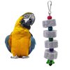 EDOBLUE 1 Pack Parrot Chewing Toy, Bird Beak Grinding Stone with Random Color of Bells for African Greys & Conure Eclectus Budgies Parakeet Cockatiel Hamster Chinchilla Rabbit