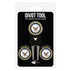 Team Golf Military Navy Divot Tool Pack with 3 Golf Ball Markers Divot Tool with 3 Golf Ball Markers Pack, Markers are Removable Magnetic Double-Sided Enamel