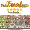 qiipii Resin Rhinestones for Crafting 3mm 4mm 5mm 4 Color Yellow Champagne Golden Orange Flatback Crystal Resin Gems Stones Bulk Non-Hotfix Crystals Diamonds for Nails Face Makeup Tumblers DIY Crafts