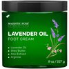 MAJESTIC PURE Lavender Oil Foot Cream, Warming Cream - Calluses, Dry Cracked Feet, Hands, Heels, Elbow, Nails, and Knees - Softens & Moisturizes Skin - 8 oz