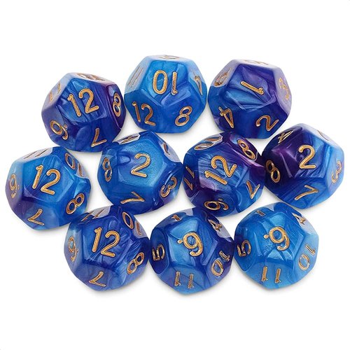 10 Pcs Dungeons and Dragons Dice Set - D12 Dice Set D&d Dice Polyhedral Dice Set Role Playing Dice Sets for Table Games D and D Dice Set - RPG Dice Set Bulk DND Dice Set DND Dice Bulk D&d Dice Set