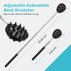 Telescoping Back Scratcher with 3Pcs Detachable Head, Stocking Stuffers Christmas Gifts for Men Women Dad Who Have Everything, White Elephant Gifts for Adults Husband Friend Him Her