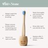 Wild & Stone | Organic Children's Bamboo Toothbrush | 4 Pack | Soft Fibre Bristles | 100% Biodegradable Handle | BPA Free | Vegan Eco Friendly Kids Toothbrushes (Multicolor)