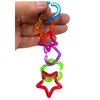 Bonka Bird Toys 1314 Pk144 Hearts, Stars, and Flowers Colored Links Foot Talon Craft Part Bird Toys