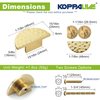 KOPPALIVE 10-Pack Solid Brass Cabinet Knobs, Semicircle Gold Drawer Knobs, Hammered Dresser Drawer Pulls Handles, Modern Furniture Hardware for Kitchen, Length 1-7/8 Inch