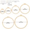 6 Pcs Embroidery Hoop 6 Size, Round Plastic Cross Stitch Hoop with 16 Needles (3.6In to 10.7 in), Small Embroidery Hoop, Cross Stitch Hoops and Frames, Suitable for Embroidery, Craft Sewing